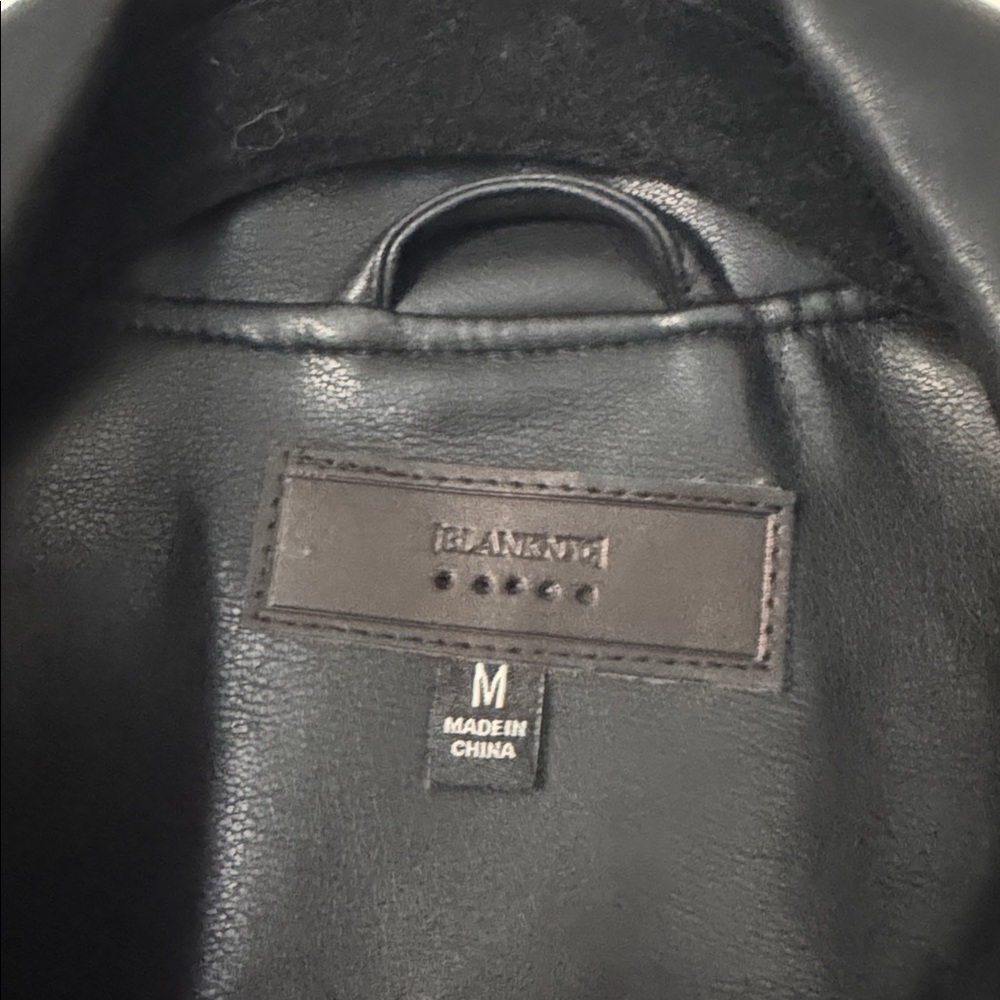 Blank NYC Black Vegan Leather Biker Jacket - Picture 2 of 4